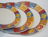 ❤️ 1 Corelle TRIBAL Sandstone 7 1/4" BREAD PLATE Dessert Pie *African Colorful