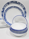 16-pc CORELLE Livingware TRUE BLUE Dinnerware Set *Reverse Old Town Navy Cobalt