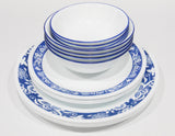16-pc CORELLE Livingware TRUE BLUE Dinnerware Set *Reverse Old Town Navy Cobalt