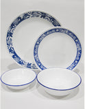 16-pc CORELLE Livingware TRUE BLUE Dinnerware Set *Reverse Old Town Navy Cobalt