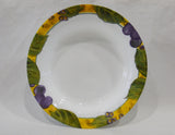 9" Corelle TUSCAN VINE 15-oz FLAT RIM PASTA SOUP BOWL Vineyard Grape Leaves