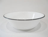 Corelle DARK GREY RIM 18-oz SOUP BOWL Cereal Salad *Veranda Reminisce Misty