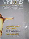 4-pc PYREX Corning VISIONS Amber 2.6-Qt COOKPOT Stewpot & 1.5-Qt SAUCEPAN Pot