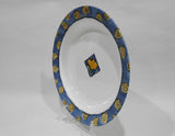 ❤️ NEW Corelle WATERCOLORS 15-oz BOWL 8.5" Flat Rimmed SOUP PLATE *Blue Scrolls
