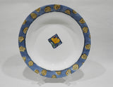 ❤️ NEW Corelle WATERCOLORS 15-oz BOWL 8.5" Flat Rimmed SOUP PLATE *Blue Scrolls