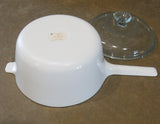 *New CORNINGWARE 2.5-Qt Just White SAUCEPAN POT & COVER Pyroceram Winter Frost