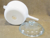 *New CORNINGWARE 2.5-Qt Just White SAUCEPAN POT & COVER Pyroceram Winter Frost