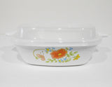 ❤️ NEW 2-pc CORNING Corelle P41 WILDFLOWER Petite Pan & COVER Lid Microwave Dish