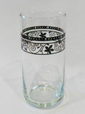 ❤️ NR Mint CORELLE Corning BLACK WINDING GATE 14-oz TUMBLER GLASS Floral Scrolls