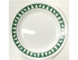 ❤️ Corelle WINTER FESTIVAL Bread APPETIZER PLATE Green Christmas Trees Snowmen Reindeer