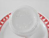 ❤️ Corelle Corning WINTER FESTIVAL 9-oz CUP MUG Red Christmas Trees Snowmen Reindeer