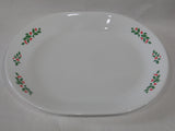 *LN CORELLE Christmas WINTER HOLLY Red Green SERVING PLATTER Entree Plate Tray