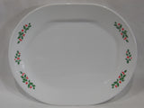 *LN CORELLE Christmas WINTER HOLLY Red Green SERVING PLATTER Entree Plate Tray
