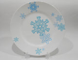 ❤️ Corelle WINTER MAGIC 10.75" DINNER PLATE *Christmas Snowman Blue Snowflakes