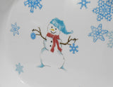 ❤️ Corelle WINTER MAGIC 12 x 10 SERVING PLATTER Meat Plate Entrée Tray *Snowman Snowflakes