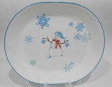 ❤️ Corelle WINTER MAGIC 12 x 10 SERVING PLATTER Meat Plate Entrée Tray *Snowman Snowflakes