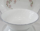 Corelle Corning WISTERIA 1-Qt SERVING BOWL 8.5" Light Purple Swirled Fluted Rim