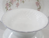 *NR MINT Corelle WISTERIA 18-oz SOUP BOWL 7 1/4" Light Purple Swirled Fluted Rim