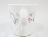 CORELLE Corning WISTERIA Vitrelle 8-oz TEA Coffee CUP MUG *Purple Lilac Floral