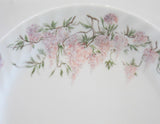 ❤️ EUC Corelle WISTERIA 10 1/4" DINNER PLATE Light Purple Swirled Fluted Rim