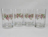 ❤️ NEW 4 Corelle Coordinates WISTERIA 7-oz JUICE GLASSES *Purple Floral & Vines