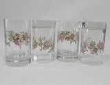 ❤️ NEW 4 Corelle Coordinates WISTERIA 7-oz JUICE GLASSES *Purple Floral & Vines