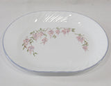 Corelle WISTERIA 12x10 SERVING PLATTER Plate Light Purple Swirled Fluted Rim