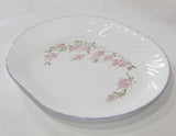 Corelle WISTERIA 12x10 SERVING PLATTER Plate Light Purple Swirled Fluted Rim