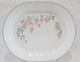 Corelle WISTERIA 12x10 SERVING PLATTER Plate Light Purple Swirled Fluted Rim