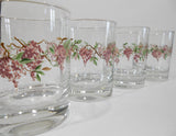 ❤️ 4 NEW Corelle WISTERIA 12.5-oz ROCKS GLASSES Double Old Fashioned Juice *Purple Floral
