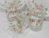 ❤️ 4 NEW Corelle WISTERIA 12.5-oz ROCKS GLASSES Double Old Fashioned Juice *Purple Floral