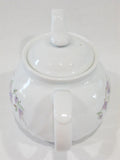 *New CORELLE Porcelain WISTERIA SET 1-Qt TEAPOT Purple Floral & Vines White Swirls