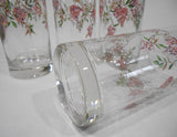 ❤️ 4 NEW Corelle WISTERIA 16-oz TUMBLER GLASSES Tall Hi-Ball Cooler Iced Tea *Purple Floral