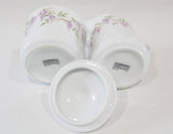 🪻CORELLE Porcelain WISTERIA Cream Sugar Set *Purple Floral & Vines White Swirls