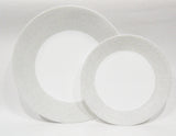 Corelle WOVEN LINES *Choose: 11" DINNER or 8 1/2" LUNCH PLATE Grey Gray Fabric