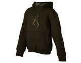 Small 6-8 BLACK /Camo BROWNING Boys Youth BUCKMARK HOODIE Sweatshirt Pullover