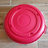 ❤️ STERILITE Christmas 24" WREATH STORAGE Case STACKABLE Hard Plastic HOLIDAY RED