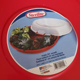 ❤️ STERILITE Christmas 24" WREATH STORAGE Case STACKABLE Hard Plastic HOLIDAY RED